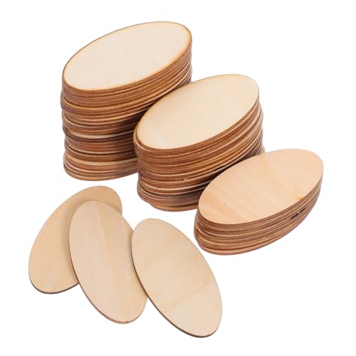 AKOOSY 60 Stück Oval Holzscheiben Dicke Basswood Diy Holzanhänger Unbehandelte Holzstücke Für Bastelprojekte Bemalen Gravieren Und Wohnkultur AKOOSY 60 Stück Oval Holzscheiben Dicke Basswood Diy Holzanhänger Unbehandelte Holzstücke Für Bastelprojekte Bemalen Gravieren Und Wohnkultur von AKOOSY