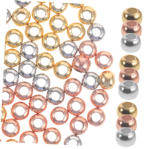 AKOOSY 60 Stück Teiliges Runde Spacer Perlen in Weißgold Gold und Roségold Leichte Silber Schmuckperlen für DIY Armband Zubehör Glatte Oberfläche Vielseitig zum Basteln von Halsketten AKOOSY 60 Stück Teiliges Runde Spacer Perlen in Weißgold Gold und Roségold Leichte Silber Schmuckperlen für DIY Armband Zubehör Glatte Oberfläche Vielseitig zum Basteln von Halsketten von AKOOSY