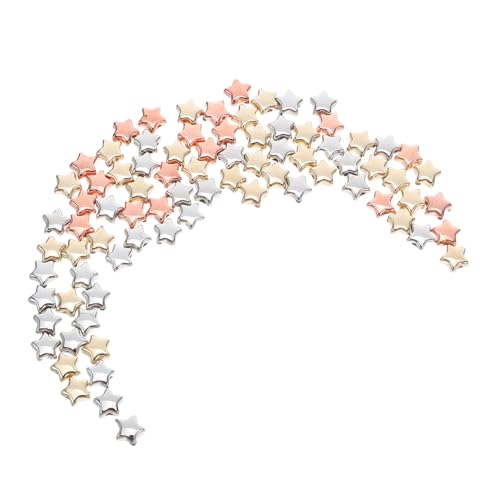 AKOOSY 600 Stück Elektroplattierte Stern Perlen mit Großem Loch Leichte Kunststoff Spacer Beads für DIY Schmuckherstellung Weihnachten Halskette Anhänger Armband Ohrring Zubehör von AKOOSY