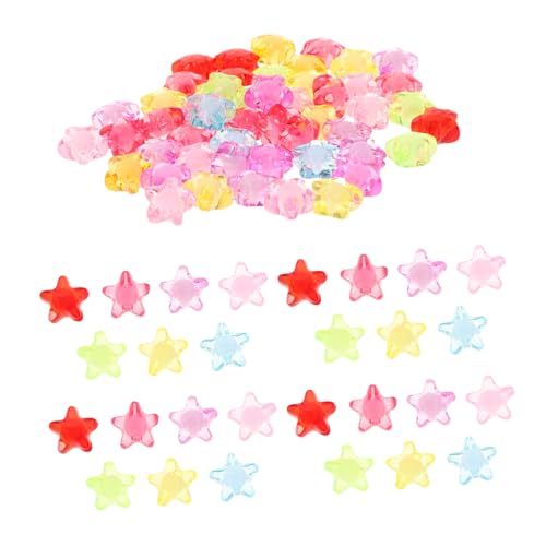 AKOOSY 600 Stück Teiliges Acryl Sternperlen Pastellfarben Frosted Spacer Perlen für DIY Schmuck Basteln Armbänder Halsketten Ohrringe Charm Zubehör von AKOOSY