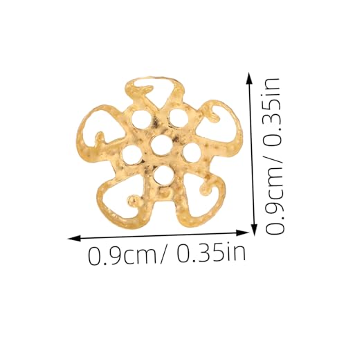 AKOOSY 600 Stücke Vergoldete Metall Perlenkappen mit Filigranem Blumenmotiv Langlebige Endkappen für Schmuckherstellung für DIY Armbänder Halsketten und Ohrringe Ø Vielseitig Einsetzbar von AKOOSY