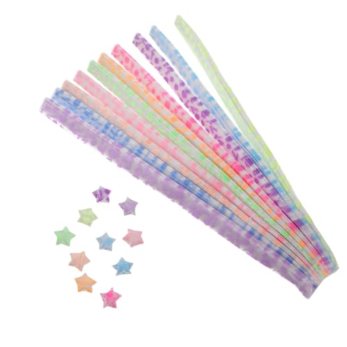 AKOOSY 630 Stück Luminous Origami Star Strips DIY Faltpapier für Kreative Bastelprojekte Leuchtende Deko für Feiertage Praktische Anwendung und Entspannendes Hobby von AKOOSY