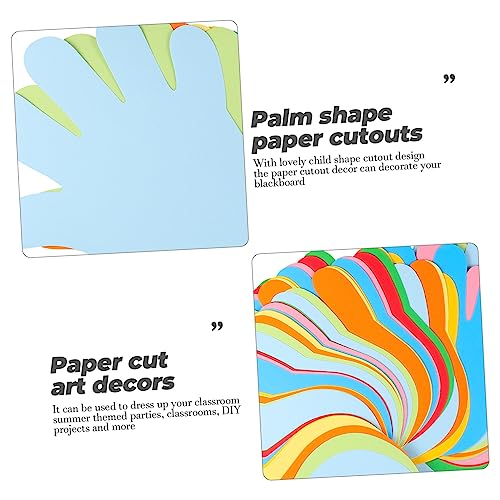 AKOOSY 72 Stück Teiliges Buntes DIY Papier Ausschnitt in Farbenfrohe Bastelvorlagen für Schule und Kreative Fingerabdruck Papier Deko für Fenster Wände Scrapbook und Bastelprojekte von AKOOSY