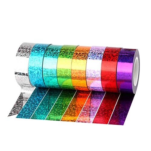 AKOOSY 8 Rollen Klebeband Farbiges Abdeckband Farbband Glänzendes Band Glänzendes Bastelband Kunsthandwerkliches Projekt Dekorativ Sammelalbum Grün Lila Blau Mischt Farbe Basteln Bunt AKOOSY 8 Rollen Klebeband Farbiges Abdeckband Farbband Glänzendes Band Glänzendes Bastelband Kunsthandwerkliches Projekt Dekorativ Sammelalbum Grün Lila Blau Mischt Farbe Basteln Bunt von AKOOSY