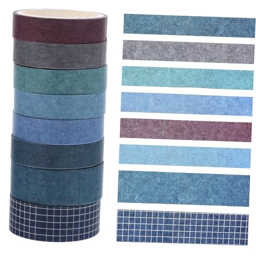 AKOOSY 8 Rollen Teiliges Washi Tape Selbstklebende Dekorative Scrapbooking Klebebänder Purpurblaues Einfarbiges Kreppband für DIY Bastelprojekte Geschenkverpackung und Planerdekoration AKOOSY 8 Rollen Teiliges Washi Tape Selbstklebende Dekorative Scrapbooking Klebebänder Purpurblaues Einfarbiges Kreppband für DIY Bastelprojekte Geschenkverpackung und Planerdekoration von AKOOSY