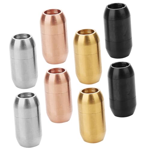 AKOOSY 8 Stück Beflockung Perlen Verschluss Für Schmuck Magnetische Verbindungsstücke Für Armband Kettenzubehör Stecker Für Schmuckverschlüsse Diy Zubehör Rostfreier Stahl von AKOOSY