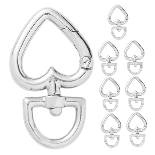 AKOOSY 8 Stück Herzförmige Schlüsselringe Clips Metall Clips für Schlüsselanhänger Taschen DIY Schmuck Handwerk Robuste und Stilvolle Verschlüsse AKOOSY 8 Stück Herzförmige Schlüsselringe Clips Metall Clips für Schlüsselanhänger Taschen DIY Schmuck Handwerk Robuste und Stilvolle Verschlüsse von AKOOSY