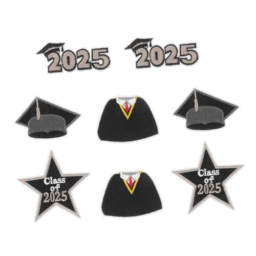 AKOOSY 8 Stück Teiliges Dekorative Abschluss Patches für Gestickte Bügelapplikationen Form von Sternen für Diy Abschlusskleidung AKOOSY 8 Stück Teiliges Dekorative Abschluss Patches für Gestickte Bügelapplikationen Form von Sternen für Diy Abschlusskleidung von AKOOSY