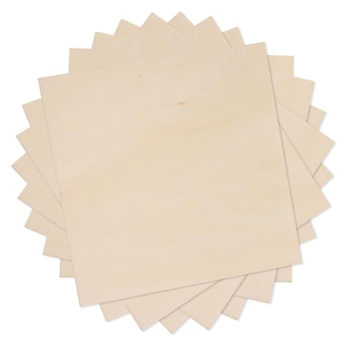 AKOOSY 8 Stück Teiliges Unbehandelte Holzplatten Vielseitige Dekor Holzscheiben für DIY Bastelarbeiten Stabile Glatte Holzschnittformen für Wanddeko Gravur und Malerei AKOOSY 8 Stück Teiliges Unbehandelte Holzplatten Vielseitige Dekor Holzscheiben für DIY Bastelarbeiten Stabile Glatte Holzschnittformen für Wanddeko Gravur und Malerei von AKOOSY