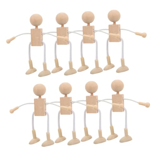 AKOOSY 8 Stück Teiliges Unbemalte Holzfiguren Puppen zum Bemalen DIY Bastelset für Kreative Holzspielzeug Menschenformen Fördert Feinmotorik und Künstlerische Gestaltung AKOOSY 8 Stück Teiliges Unbemalte Holzfiguren Puppen zum Bemalen DIY Bastelset für Kreative Holzspielzeug Menschenformen Fördert Feinmotorik und Künstlerische Gestaltung von AKOOSY