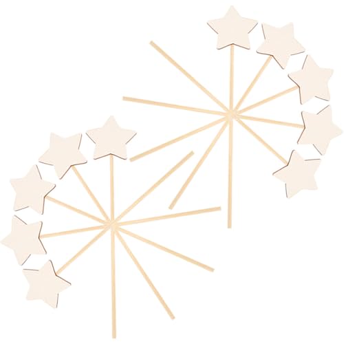 AKOOSY 8 Stück Teiliges Unbemalter DIY Holzstäbe aus Holz Stern motiv Handbemalbar Kreativ für Kindergeburtstag Spaß und Fantasieentwicklung AKOOSY 8 Stück Teiliges Unbemalter DIY Holzstäbe aus Holz Stern motiv Handbemalbar Kreativ für Kindergeburtstag Spaß und Fantasieentwicklung von AKOOSY