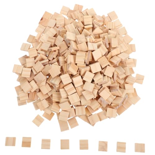 AKOOSY 800 Stück Blanko Holzplättchen Unbehandelte Kleine Holzstücke für DIY Basteln Dekoration Wandkunst Kreative Handarbeiten von AKOOSY