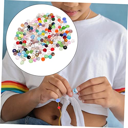 AKOOSY 800 Stück Bunte Glasperlen mit Flachen Schmuckperlen DIY Zubehör für Armbänder und Halsketten Langlebige Glatte Bastelperlen Auffädeln Vielseitig für Schmuckherstellung von AKOOSY