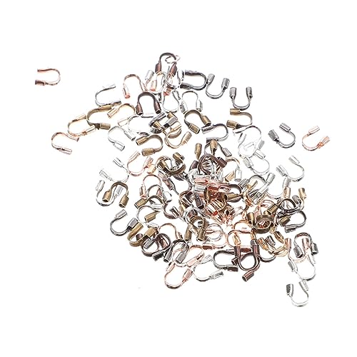 AKOOSY 800Stücke U Förmige Drahtschleifen Kabelschutz für Armbänder Vielseitig Einsetzbar für DIY Schmuckherstellung Schutz für Drähte und Verschlüsse von AKOOSY