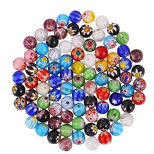 AKOOSY 80Stücke Perlen Lose DIY Bastelperlen für Schmuckherstellung für Armbänder und Basteln mit Vielfältigen Farben und Designs von AKOOSY