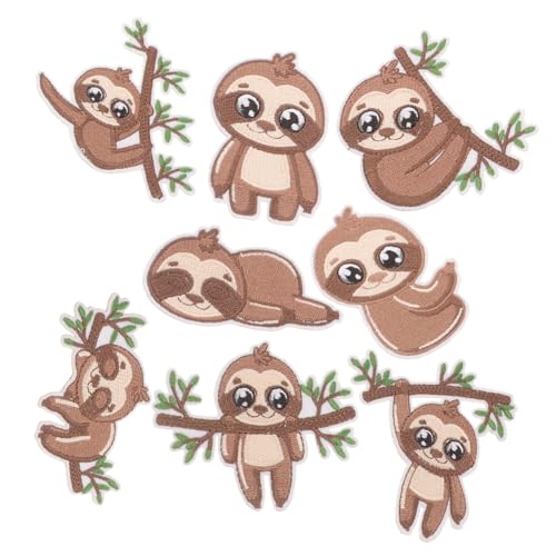 AKOOSY 8Stücke Sloth Bestickte Applikationen Niedliche Tier Patches zum Aufbügeln für Kleidung Taschen Hüte und Schuhe zur Reparatur und Dekoration von Textilien AKOOSY 8Stücke Sloth Bestickte Applikationen Niedliche Tier Patches zum Aufbügeln für Kleidung Taschen Hüte und Schuhe zur Reparatur und Dekoration von Textilien von AKOOSY
