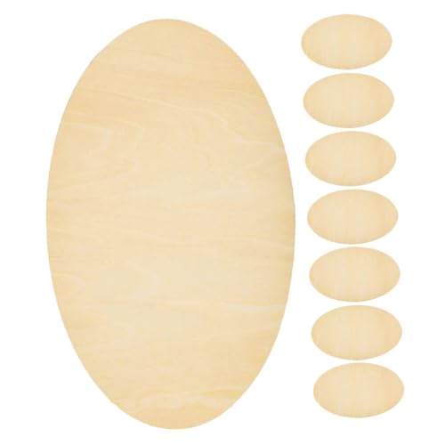 AKOOSY 8pcs Ovale Holzscheiben Für DIY -malerei Und Heimdekoration Unvollendete Holzhandwerksformen Für Kreative Projekte Leere Holzstücke von AKOOSY