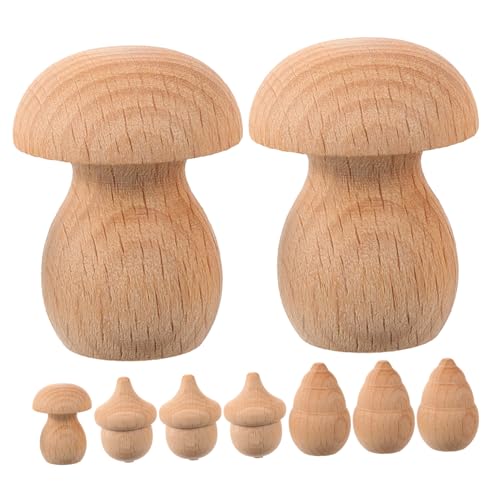 AKOOSY 9 Stück Teiliges DIY Holzdekoration mit Bemalbaren Pilzen Eicheln und Bambusköpfen Naturbelassene Bastelspielzeuge für Kreative Handwerkskunst und Individuelle Malprojekte AKOOSY 9 Stück Teiliges DIY Holzdekoration mit Bemalbaren Pilzen Eicheln und Bambusköpfen Naturbelassene Bastelspielzeuge für Kreative Handwerkskunst und Individuelle Malprojekte von AKOOSY