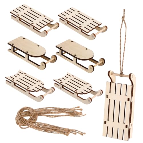 AKOOSY 9 Stück Teiliges Mini Holzschlitten Modell Unvollendetes DIY Weihnachtsdeko Handgefertigte Holzkufen für Tisch Baum Büro Xmas Bastel und Dekoration AKOOSY 9 Stück Teiliges Mini Holzschlitten Modell Unvollendetes DIY Weihnachtsdeko Handgefertigte Holzkufen für Tisch Baum Büro Xmas Bastel und Dekoration von AKOOSY