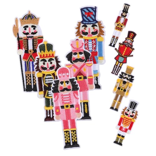 AKOOSY 9 Stück Teiliges Nutcracker Bügelbild Bestickte Dekorative Patches aus Polyester Langlebig und Hautfreundlich zum Aufbügeln und Reparieren von Kleidung Taschen Mützen DIY AKOOSY 9 Stück Teiliges Nutcracker Bügelbild Bestickte Dekorative Patches aus Polyester Langlebig und Hautfreundlich zum Aufbügeln und Reparieren von Kleidung Taschen Mützen DIY von AKOOSY