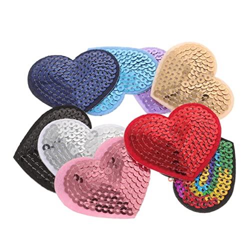 AKOOSY 9 Stück Teiliges Selbstklebende Herz Patches DIY Pailletten Aufnäher für Kleidung Taschen Hüte und Mehr zum Reparieren und Dekorieren von Textilien AKOOSY 9 Stück Teiliges Selbstklebende Herz Patches DIY Pailletten Aufnäher für Kleidung Taschen Hüte und Mehr zum Reparieren und Dekorieren von Textilien von AKOOSY