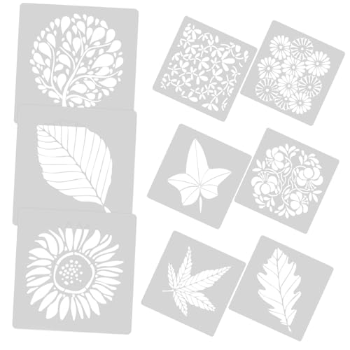 AKOOSY 9 Stück Teiliges und Blumenschablonen aus Pet Wiederverwendbar Vielseitig für Wandmalerei DIY Schablonen für Möbel Leinwand für Kreative Wanddekoration und Bastelprojekte AKOOSY 9 Stück Teiliges und Blumenschablonen aus Pet Wiederverwendbar Vielseitig für Wandmalerei DIY Schablonen für Möbel Leinwand für Kreative Wanddekoration und Bastelprojekte von AKOOSY