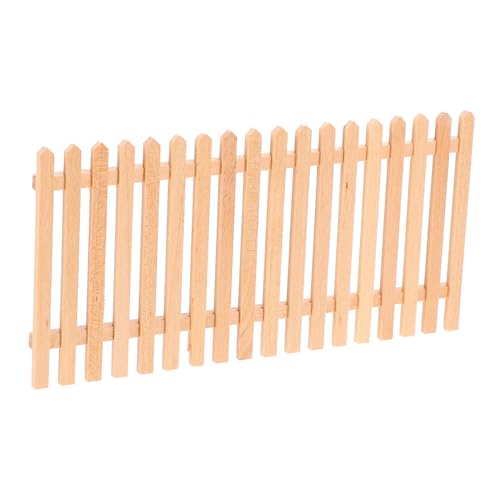 AKOOSY Babyhauszaun Puppenhaus-zaunverzierung Kleiner Lattenzaun Aus Holz Dekorative Zaunplatte Feengarten Liefert Miniatur Gartenzaun Mini-zaunplatte Mikro-landschaftszaun Beige Birke von AKOOSY