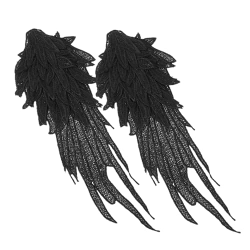 AKOOSY Bestickte Engelsflügel Applikationen zum Aufnähen Dekorative Spitzenpatches für DIY Kleidung Schicke Schwarze Flügel Ornamente Strapazierfähige Kleider Reparatur Patches AKOOSY Bestickte Engelsflügel Applikationen zum Aufnähen Dekorative Spitzenpatches für DIY Kleidung Schicke Schwarze Flügel Ornamente Strapazierfähige Kleider Reparatur Patches von AKOOSY