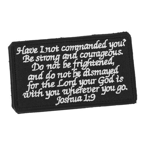 AKOOSY Bestickter Bibelzitat Aufnäher zum Aufnähen und Reparieren DIY Kleidung Patch mit Dekorativer Arm und Schulterpatch für Jacken Rucksäcke Hüte von AKOOSY