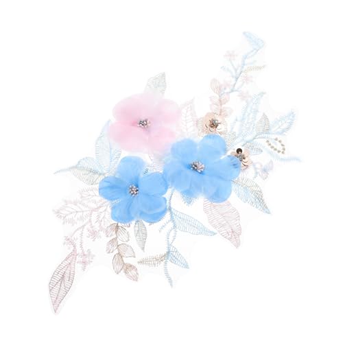 AKOOSY Blumen Stoffaufnäher Groß Bestickte Applikation zum Aufbügeln DIY Bekleidungs Patch für Shirts Hüte Hosen Dekorative Nähaccessoires Farbenfrohes Design Langlebige Stickerei von AKOOSY