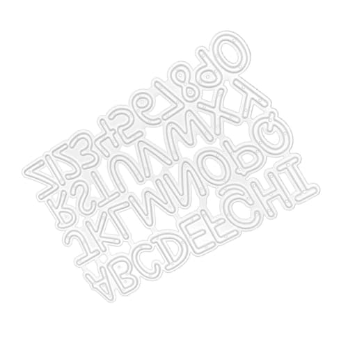 AKOOSY Buchstabenprägestempel bastelset scheckheft bilderrahmen für scrabook den Schnitt machen Alphabet stirbt Stanzformen dekorative Prägeschablone Kohlenstoffstahl Silver von AKOOSY