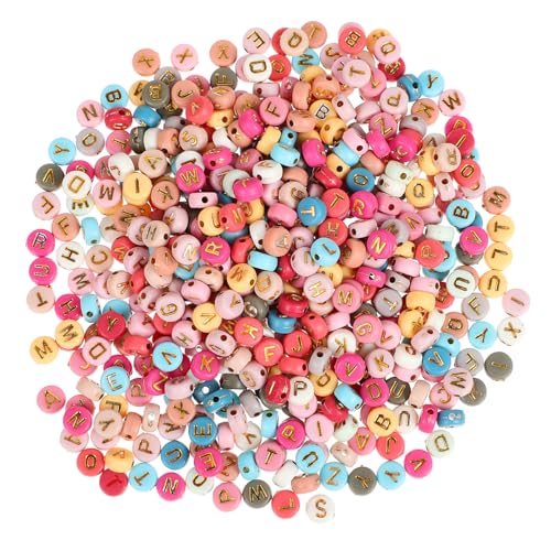 AKOOSY Bunte Buchstabenperlen Acryl Loose Beads für Schmuck Selber Machen Armband Damen Freundschaftsarmbänder DIY Schmuckherstellung Vielseitig Langlebig von AKOOSY