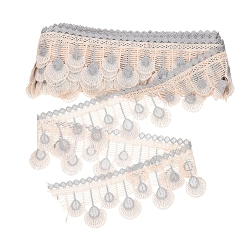 AKOOSY Curtain Trim Band Yards DIY Bestickter Polyester Vorhangbesatz Breit Vielseitig Für Gardinen Dekoration Vintage Stil Für Hochzeit Weihnachten Party von AKOOSY