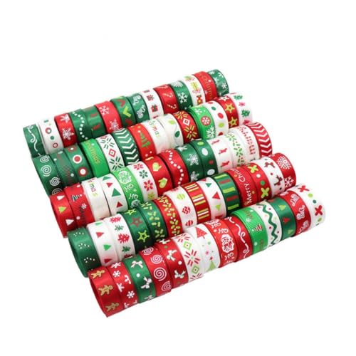 AKOOSY DIY Geschenkband Teilig Yards Polyester Dekoband Bunte Schleifenband für Geschenkverpackung Bastelband Party Deko Hair Accessoires Weihnachtsdeko Zufällige Farbe von AKOOSY