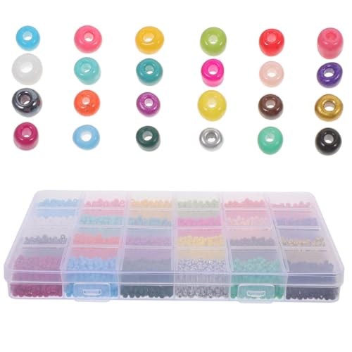 AKOOSY DIY Glasperlen Farben Multifunktions Bastelperlen für Armband und Schmuckherstellung Runde Perlen für Projekte für Bastelarbeiten von AKOOSY
