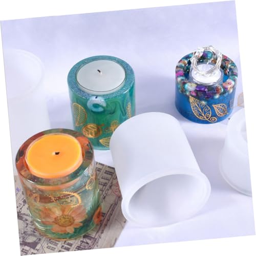 AKOOSY DIY Silikonformen Zylindrische Gießformen für Epoxidharz Aromatherapie Dekoration Kerzenhalter Formen Wiederverwendbar Flexibel für Handwerk und Heimdeko von AKOOSY