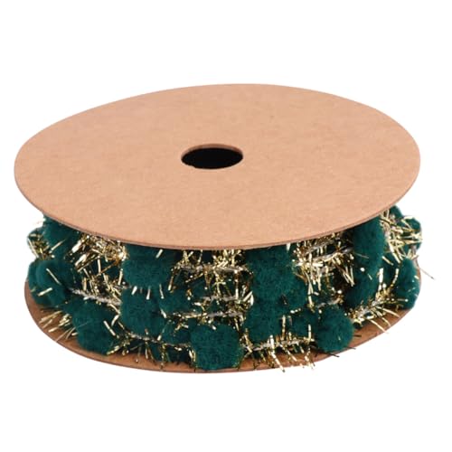 AKOOSY Dekoratives Glitzerschleifenband mit Draht Weihnachtsbaum Schmuckband in Dunkelgrün Langlebiges mit Funkelndem Glitter für DIY Bastelprojekte Geschenkverpackung Hochzeiten und von AKOOSY