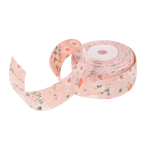 AKOOSY Doppelseitiges Chiffon Geschenkband Yards Tragbares Strapazierfähiges Haar und Dekoband für DIY Verpackungen Haarschleifen Partydeko Vielseitiges Bastelzubehör in Hellrosa von AKOOSY