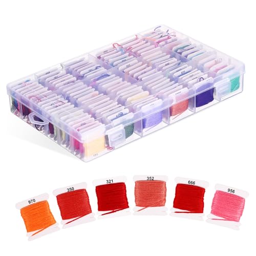 AKOOSY Farben Stickgarn Baumwolle Freundschaftsbänder Garn Stickfäden Box Verpackt Vielseitig für Kreuzstich Basteln und Handarbeiten AKOOSY Farben Stickgarn Baumwolle Freundschaftsbänder Garn Stickfäden Box Verpackt Vielseitig für Kreuzstich Basteln und Handarbeiten von AKOOSY