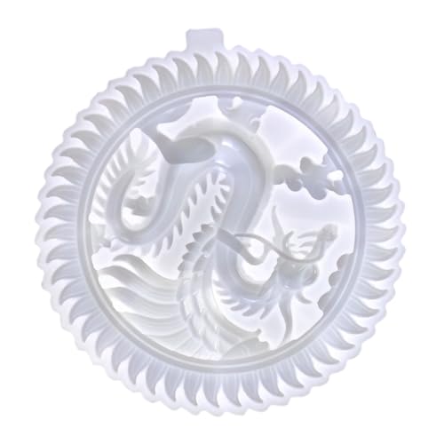 AKOOSY Flexible Silikonform Drachen relief Gießform für Epoxidharz DIY Dekorationsplatte Langlebig Einfach zu Entformen für Bastelarbeiten und Türschildgestaltung von AKOOSY