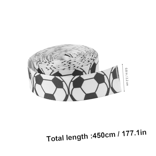 AKOOSY Fußball Dekoratives Geschenkband Breit Rolle Satin Geschenkverpackungsband für Basteln DIY Partydekoration Langlebig und Vielseitig Verwendbar von AKOOSY