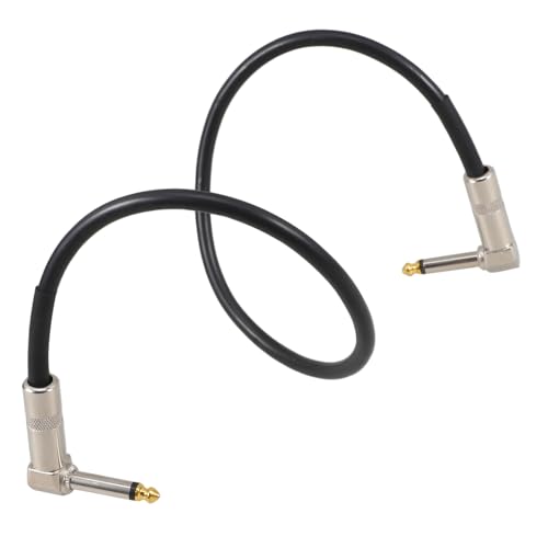 AKOOSY Gitarrenkabel mit Metallstecker Rauscharmes Audio patchkabel Gitarre und Bass Geeignet für Effektpedale Professionelle Winkelklinke Robust und Vielseitig Einsetzbar von AKOOSY
