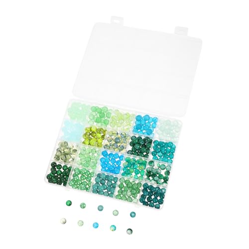 AKOOSY Glasperlen Grün Große Lochperlen für Schmuckherstellung Runde Glasperlen für Armbänder Halsketten DIY Schmuckzubehör Frische Farben für Frühling und Sommer AKOOSY Glasperlen Grün Große Lochperlen für Schmuckherstellung Runde Glasperlen für Armbänder Halsketten DIY Schmuckzubehör Frische Farben für Frühling und Sommer von AKOOSY