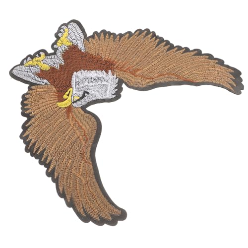 AKOOSY Großer Bestickter Adler Aufnäher aus Kunstleder zum Aufnähen und Aufbügeln für Jeans Hüte und Kleidung Waschbarer DIY Patch für Textilien Einfach Anzubringen und Langlebig von AKOOSY