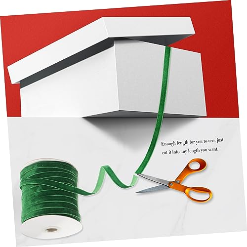 AKOOSY Grünes Breites Samtband Yards DIY Schleifenband für Geschenkverpackung Hochzeit Handarbeit Strapazierfähiges Glattes Geschenkband zum Basteln und Dekorieren von AKOOSY