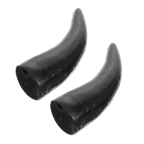 AKOOSY Halloween Haarreif mit Teiligem Schwarzen Imitat Ochsenhörnern DIY Kostüm Kopfschmuck aus Langlebigem für Frauen Hörner Zubehör für Party Karneval und Cosplay von AKOOSY