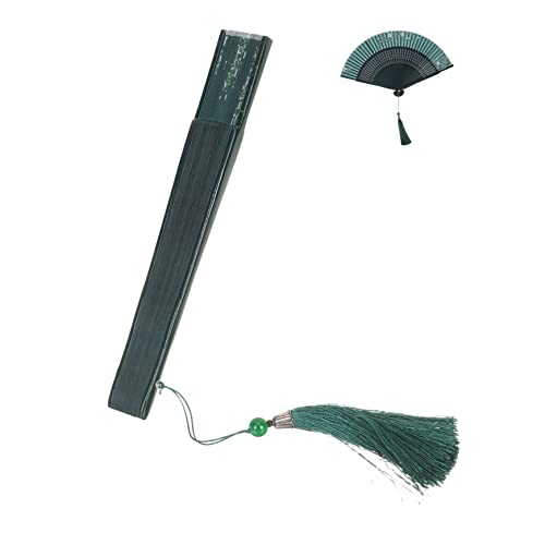 AKOOSY Handfächer Faltbar Retro Fächer mit Blumenmuster für Damen Eleganter Chinesischer Vintage Fächer als Tanz und Dekorationsaccessoire von AKOOSY