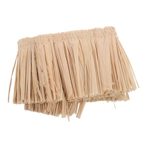 AKOOSY Handgefertigter Raffia Strohtassel Natürliches Material Fransen für DIY Basteln Partydekoration Tropischer Stil Zubehör Raffiagras Rock von AKOOSY