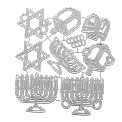 AKOOSY Stanzformen Für Papierbastelarbeiten Metallschablone Für Kartenherstellung Stanzformen Für Scrapbooking Formen Für Grußkarten Chanukka-stanzformen Für Zuhause von AKOOSY