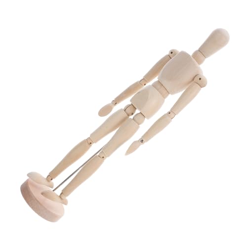 AKOOSY Holz Künstler Mannequin mit Flexiblen Gelenken Bewegliche Zeichenpuppe für Künstler DIY Holzfigur für Zeichnung Lernhilfe und Dekoratives Wohnaccessoire von AKOOSY